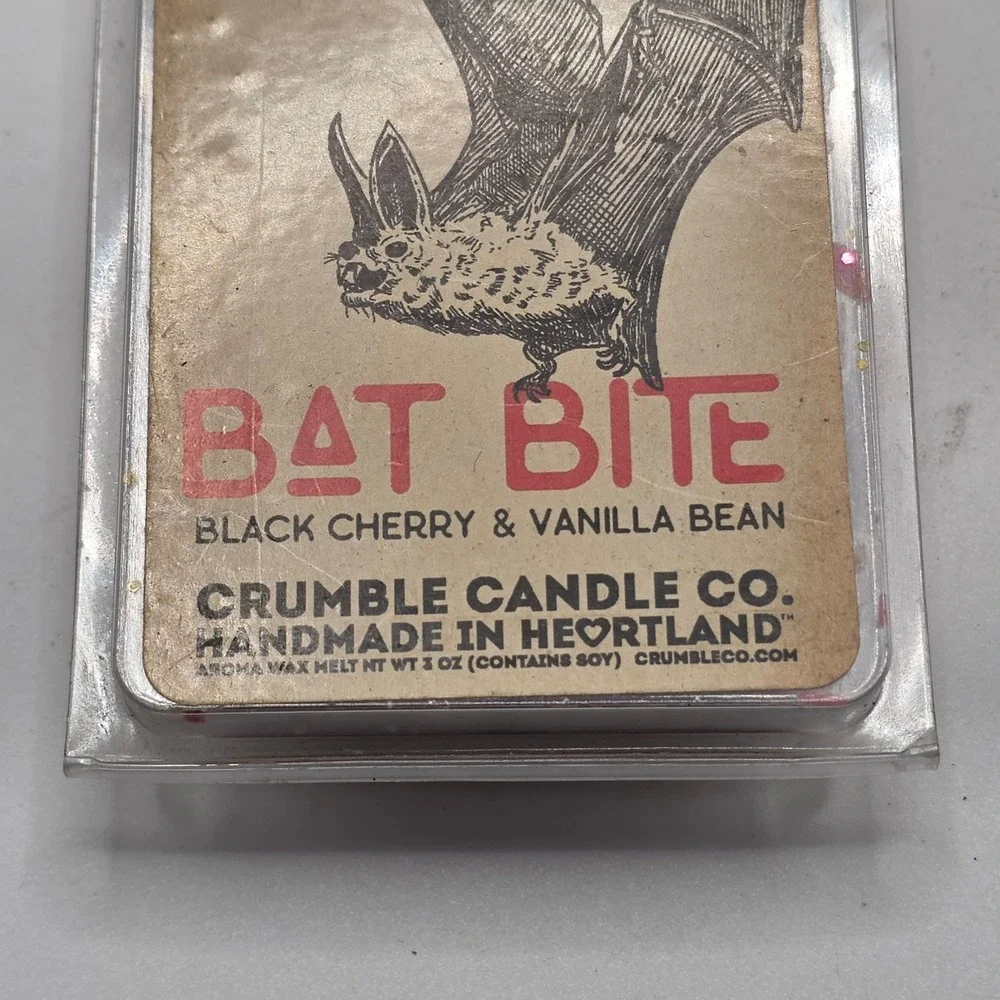 Wax Melt 3oz Purple New Bat Bite Crumble Candle‎ Co Black Cherry Vanilla Bean